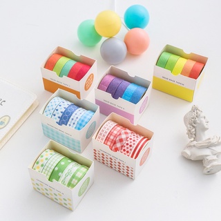 imoda 5 rollos / caja Cinta decorativa DIY de color creativo