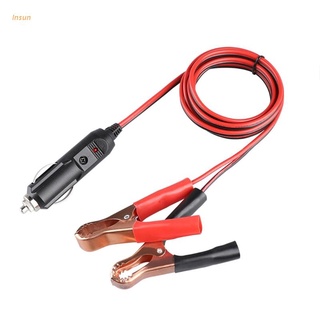 Insun Hot Favorable Alligator Clamp to Male Cigarette Lighter Extension Cable