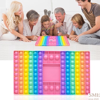 Juguete Colorido De silicona descompresión Push Bubble Fidget Sensory juguete rompecabezas entrenamiento Para niños adultos