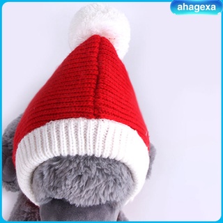[Ahagexa] Sombrero de perro de navidad accesorios para perros trajes adorables divertidos a prueba de viento Snood invierno cálido cachorro de punto sombreros de perro sombreros de mascota para hombre
