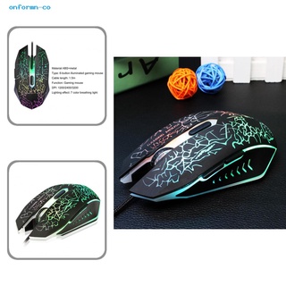 onformn Smooth Operation Wired Mouse RGB Luminous Gaming Mouse Plug and Play for Computer Laptop