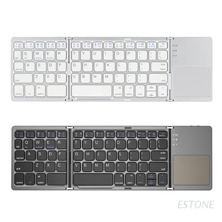 estone mini teclado compatible con bluetooth inalámbrico plegable teclado recargable con teclado táctil mini teclado para