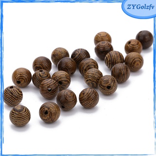 Natural Pattern Round Wooden Beads 100pcs Bulk Sale For DIY Men\\\'s Jewelry (1)