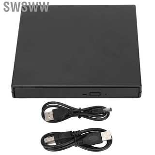 Swsww Unidad Óptica Externa USB Ultra Delgada Portátil DVD/CD ‐ RW Para Portátiles Ordenadores De Escritorio