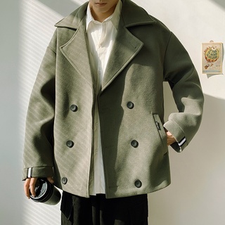 Otoño e invierno nueva chaqueta de lana abrigo estilo masculino tendencia estudiante guapo grueso lana cortavientos chaqueta