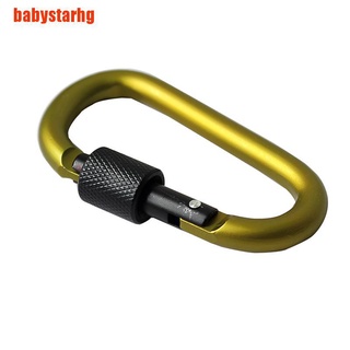 [babystarhg] mosquetón de aluminio anillo d clip gancho escalada llavero tornillo de bloqueo