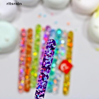 Ritsrain 5pcs acrylic jelly color scrub cakesicle sticks parent-child DIY ice cream stick CO