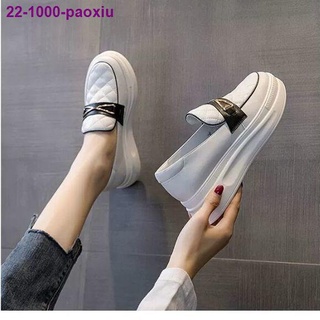 Aumento Interior Pequeño Blanco Zapatos De Las Mujeres s Primavera 2021 Nuevo Solo Mocasines Versión De Todo Partido Suela Gruesa