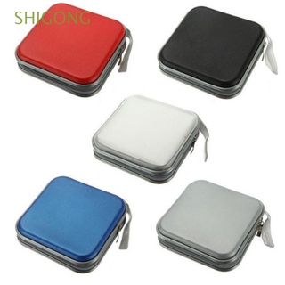 Shigong 40pcs capacidad de almacenamiento bolsa organizador de disco cartera álbum caja con cremallera titular Durable DVD bolsa CD caso/Multicolor