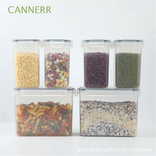 CANNERR Transparent Storage Box PP Jars Sealed Cans BPA Free Stackable Kitchen Organiser Supplies Tank Airtight Food Container