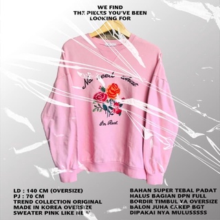 Colección de tendencias ORIGINAL/suéter rosa/suéter rosa/suéter de gran tamaño/suéter/suéter bordado/suéter/suéter/suéter Corewecore
