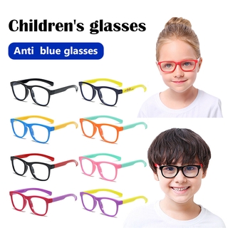 lentes de montura cuadradas para niños unisex anti-luz azul con marco flexible/lentes de protección para computadora