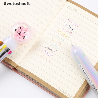 [sweu] bolígrafo de diez colores de lentejuelas papelería lindo bolígrafos novedosos bolígrafos de dibujos animados bolígrafos de gel bfd