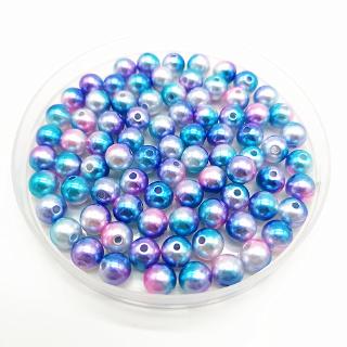/4 Mm 8 mm 12 mm Color arco iris ABS imitación perlas de perlas/acrílico espaciador redondo suelto perlas/hecho a mano pulseras collar pendientes proveedor/resultados joyería DIY fabricación accesorios (6)