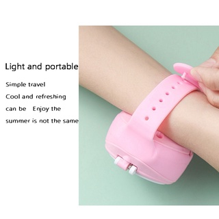 portátil mini ventilador de reloj mecánico de mano ultra silencioso tercer engranaje velocidad enfriador de aire usb plegable ventilador de bolsillo rosa (4)