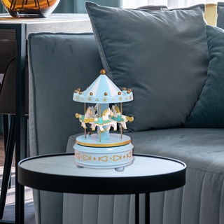 mar merry-go-round caja de música con luz led funciona con batería musical princesa carrusel caballo whirligig juguete decoración del hogar regalo de cumpleaños para niños adultos (4)