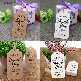 cupuka 100pcs etiquetas de regalo de papel gracias hecho a mano boda fiesta decoración embalaje etiqueta co