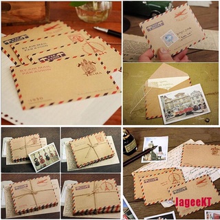 [JAGEE] nuevo 10 hojas Mini sobre postal carta estacionaria papel de almacenamiento Vintage HDY (1)