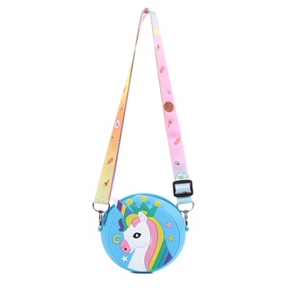 Niños unicornio bolso de silicona niñas lindo monedero niños para niña dibujos animados bolso de hombro SlingBag Kanak (7)