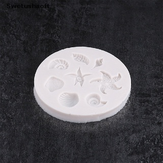 [swt] molde de animales de mar diy caballito de mar estrella concha de silicona molde de decoración de tartas fdg