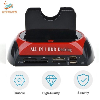 HDD estación de acoplamiento Dual USB 2.0 2.5/ 3.5 pulgadas IDE SATA caja HDD externa (2)