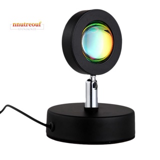 Rainbow Projection LED Lamp,USB 180° Romantic Atmosphere Photography Projector Night Light for Room Studio Decor