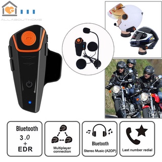 Casco De Motocicleta Intercomunicador Inalámbrico Bluetooth Auriculares Impermeables Interphone