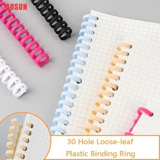 AOSUN 30 agujeros de plástico de hoja suelta encuadernación anillo de resorte espiral anillos para papel A4 A5 A6