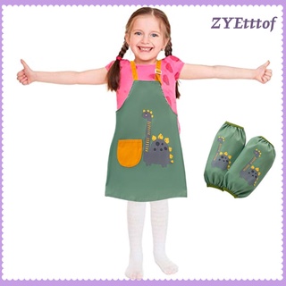 delantal de niño con bolsillo impermeable anti-aceite pintura para hornear delantales (2)
