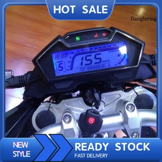 Mt-Pj velocímetro Universal LCD motocicleta odómetro velocidad medidor de combustible para modificación de motocicleta (1)