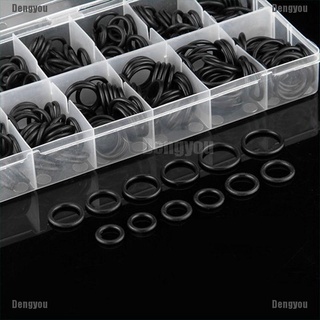 <dengyou> 225 piezas de goma negra o anillo arandela sellos junta tórica surtido kit para coche (1)