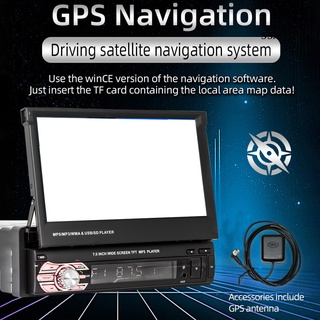 9601gs 7 pulgadas hd auto reproductor multimedia plegable pantalla de navegación bluetooth reproductor mp5 para vehículos