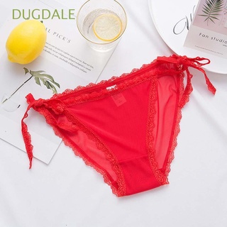 DUGDALE Breathable Lace Panties Hollow Solid Color Bandage Thong Underpants Cotton Crotch Traceless Seamless Female Low-waist y Briefs/Multicolor