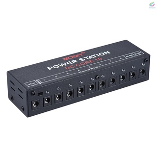 DC Rx Mini estación de fuente de alimentación 10 salidas de cc aisladas para 9V 12V 18V efecto de guitarra con Cables de alimentación