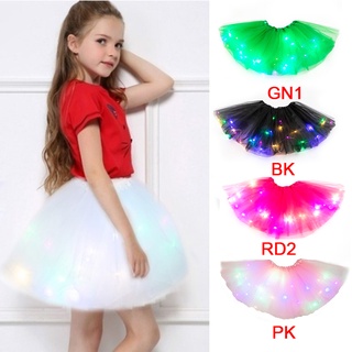 [jfn] falda de tul tul multicolor para niños/niñas/luz led/ballet/baile/tulo/uniforme (4)