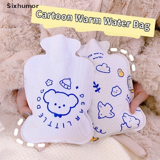 【Sixhumor】 Cartoon Transparent Hand Warmer Hot Water Bottle Portable Hand Warmer Bottle CO