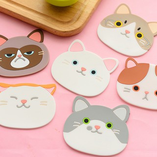 posavasos de silicona de dibujos animados gato manteles manteles de escritorio (2)