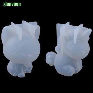 xy moldes transparentes de resina epoxi de caballo/gato diy/herramienta de decoración para hacer velas