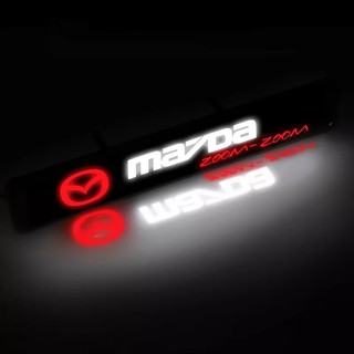 Para Mazda 6 3 323 2 CX7 CX5 Atenza CX30 RX8 RX7 Axela velocidad 3D coche LED luces de rejilla Auto rejilla delantera emblema de la insignia decoración