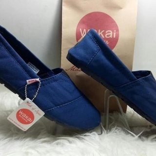Wakai Slip On hombres mujeres azul Dongker zapatos