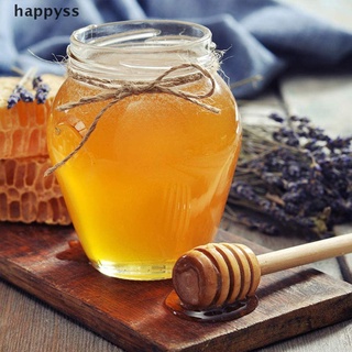 [happy] palo de gotero de miel de madera 8/10 cm de madera mini miel mermeladas jarabe agitador (2)