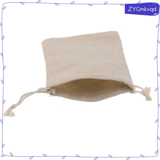 10pcs arpillera de lino natural saco de yute bolsa de joyería con cordón bolsas de regalo