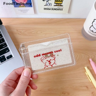 [foodtaste] Transparente impermeable PVC mujeres niñas tarjeta caso titular de la tarjeta bolsa de la tarjeta [MY]