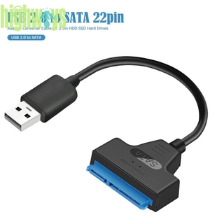 hig USB 2.0 a SATA 22Pin Cable adaptador de Cable convertidor de Cable para disco duro SATA Notebook (7)