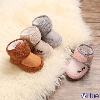 Walkers Bebé Invierno Caliente Primeros Pasos De Algodón Zapatos De Lindo Niños Niñas Suela Suave Interior Para 0-18M +