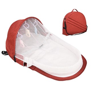 cuna plegable plegable tipo mochila de cuna para bebé recién nacido cama con juguetes