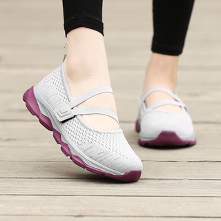 Sweetc zapatillas de deporte Casual de suela suave para mujer/tenis de tacón plano antideslizantes/zapatos deportivos para caminar (3)