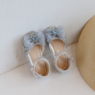 Niña zapatos de estilo occidental princesa zapatos 2021 nuevos dedos de los pies de cristal niña rendimiento zapatos de moda pisos de malla dulce para fiesta (7)