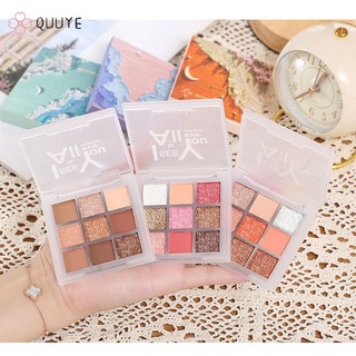 【Ready stock】 Latina Nine Color Eyeshadow Palette Pearlescent Matte Glitter Pearlescent High-gloss Blush Earth Color Waterproof Small Disk Portable and Cheap Eyeshadow 【quuye】