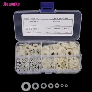 [Jioayuke] 350 nylon junta plana arandelas de plástico en caja M2/M2.5/M3/M4/M5/M6/M8